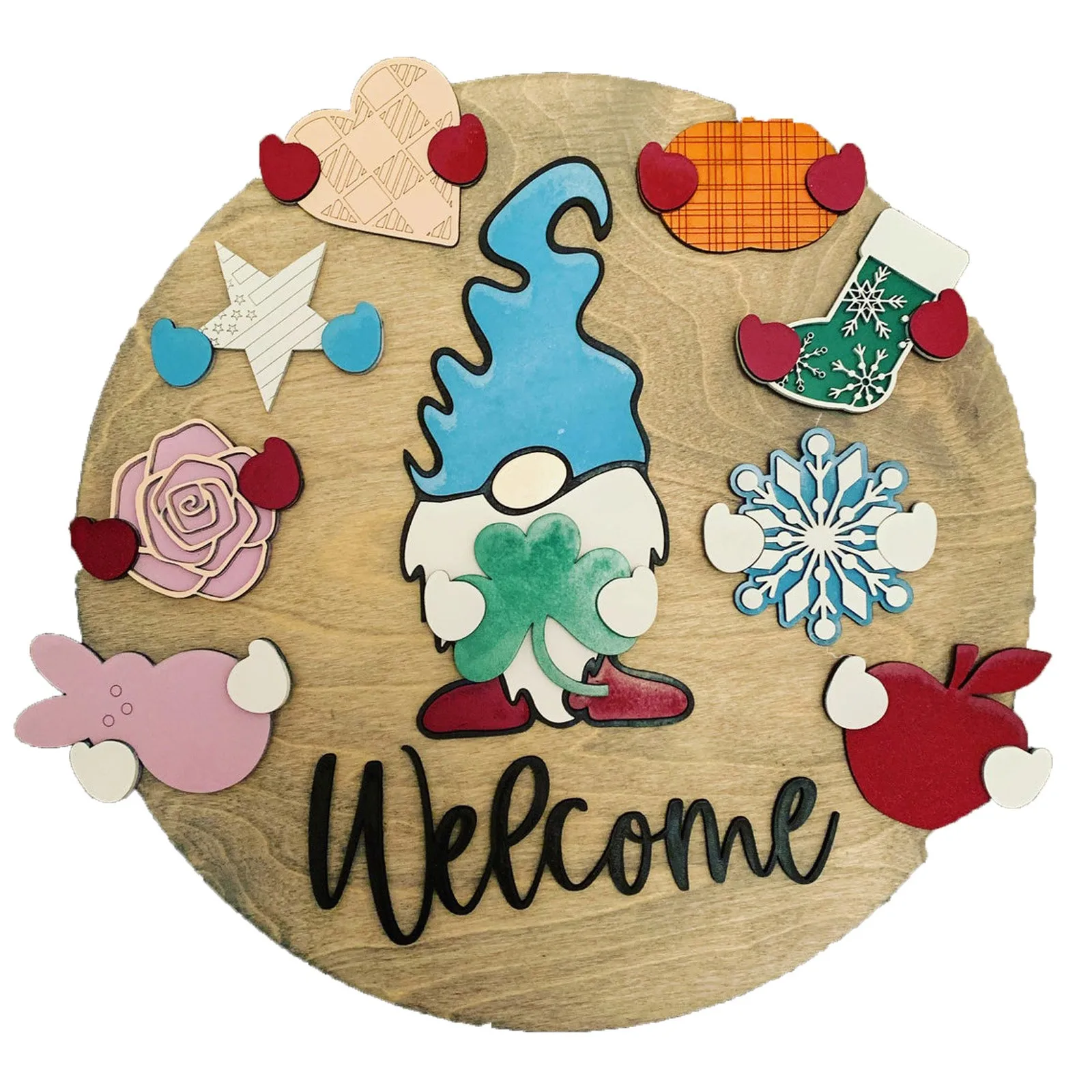 Gnome Door Hanger Seasonal Welcome Sign With Interchangeable Holiday Pieces For Front Door Porch Hanging Handmade C50
Gnome Door Hanger Seasonal Welcome Sign With Interchangeable Holiday Pieces For Front Door Porch Hanging Handmade C50