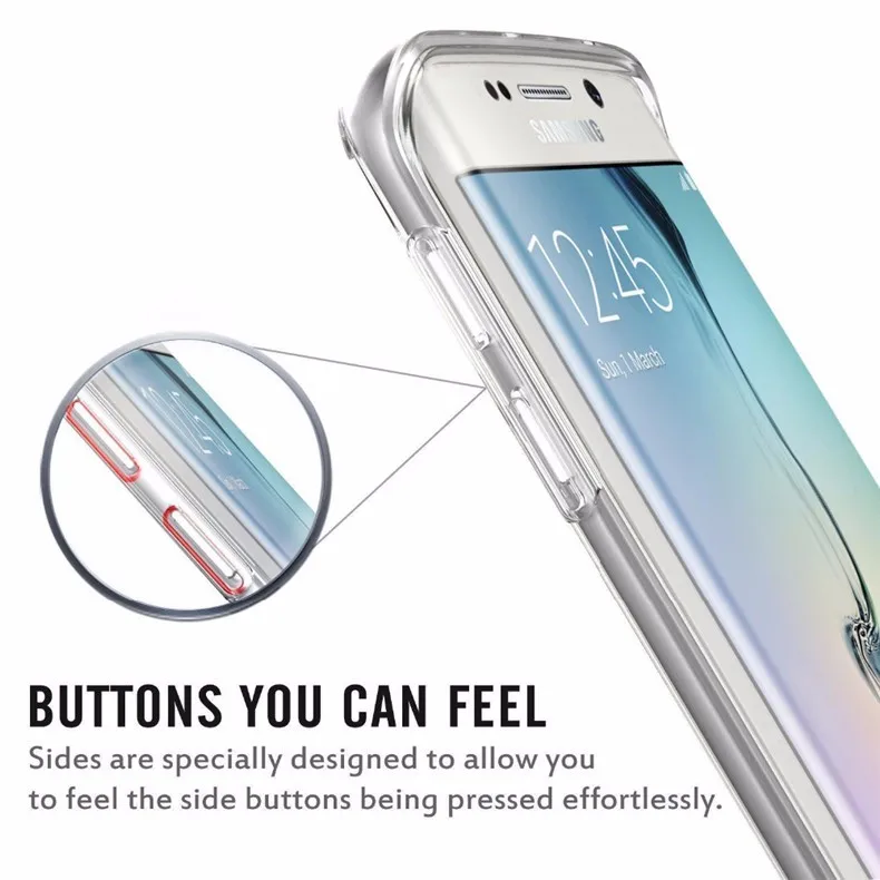Силиконовый чехол с полным покрытием 360 градусов для Samsung Galaxy S9 S8 S7 S6 Edge Plus A8 2018 A3 A5