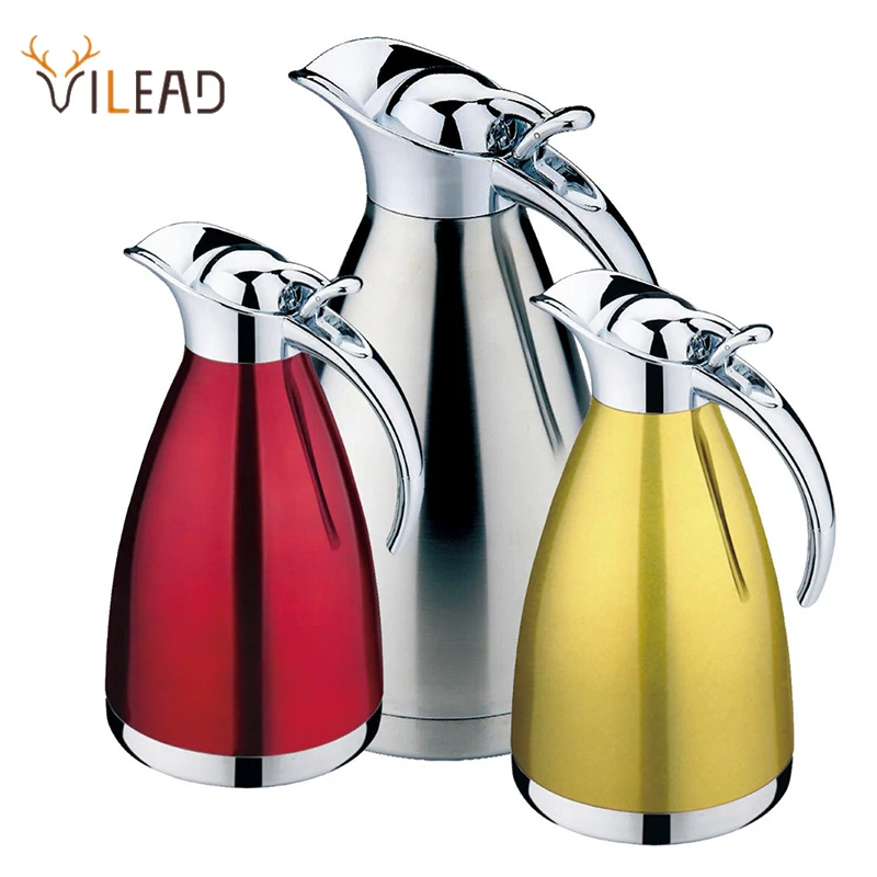 Кофейная кружка VILEAD из нержавеющей стали термос с ручкой чайник вакуумные колбы