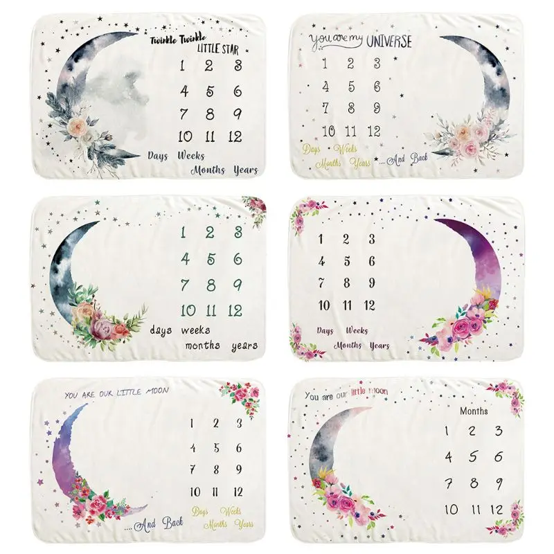 Baby Monthly Record Growth Milestone Blanket Newborn Photography Props Child Photo Creative Moon Flower Background Cloth
Baby Monthly Record Growth Milestone Blanket Newborn Photography Props Child Photo Creative Moon Flower Background Cloth