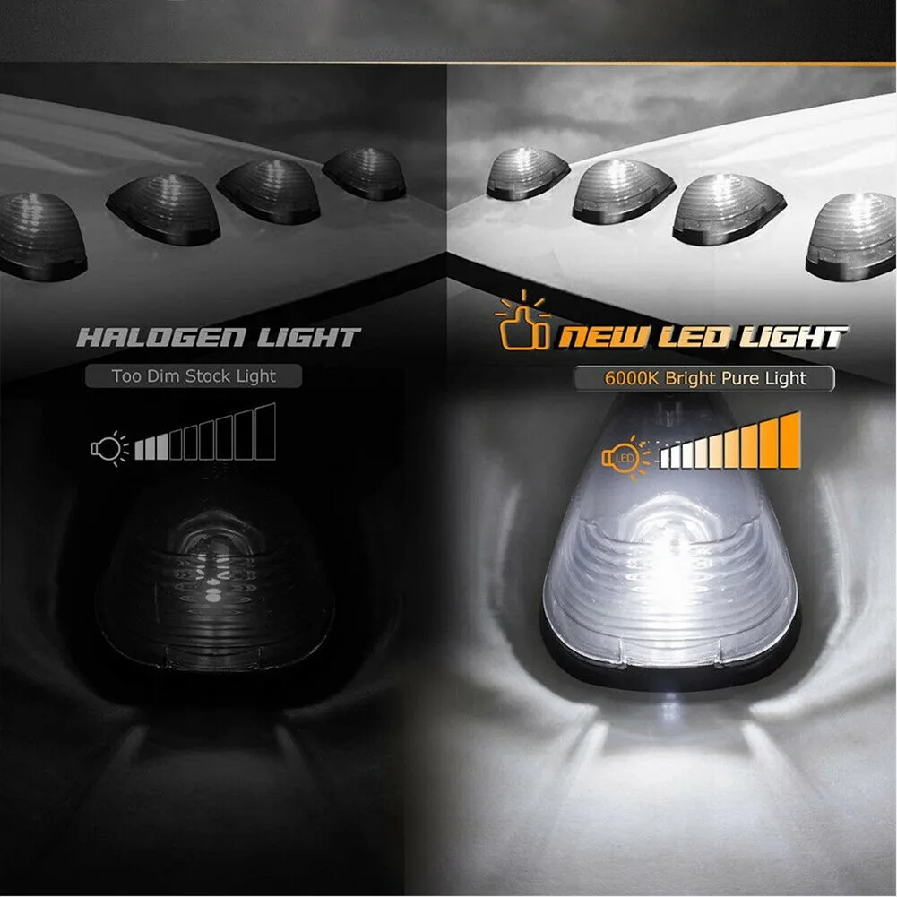 5pcs Smoked Cab Roof Running Marker Light Cover Lens Pickup Truck Roof Lamp Shade With T10 Lamp Beads For Ford F250 F350
5pcs Smoked Cab Roof Running Marker Light Cover Lens Pickup Truck Roof Lamp Shade With T10 Lamp Beads For Ford F250 F350