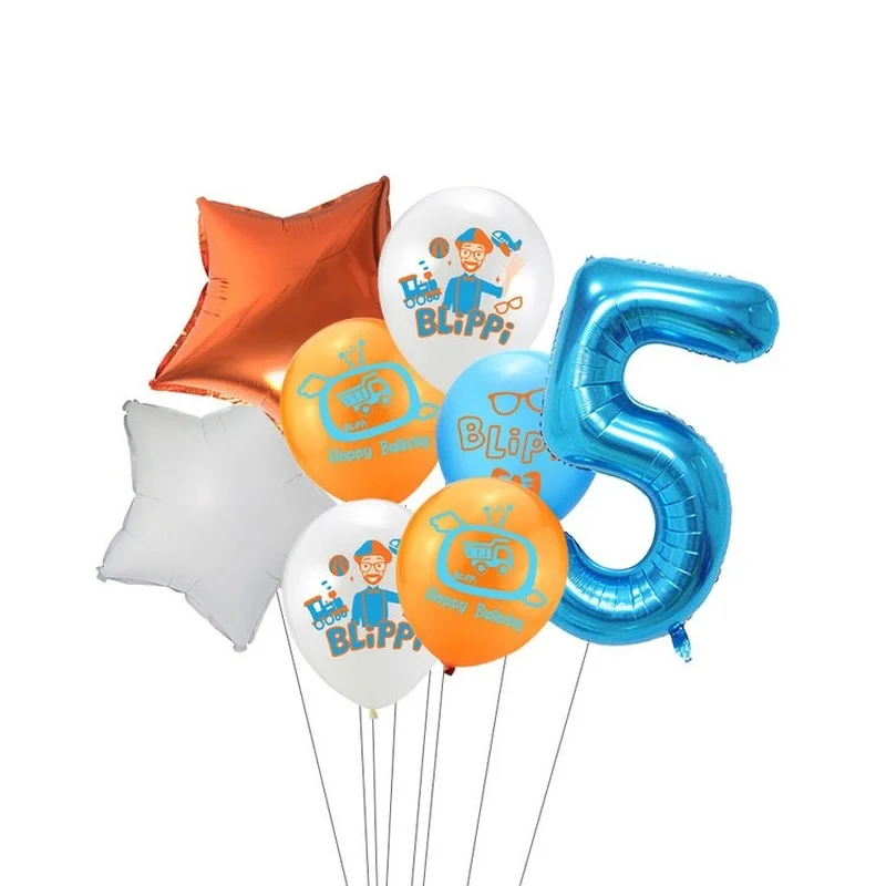Happy Birthday Balloons ABlippiing Theme Aluminum Foil Latex Balloon Combination Newborn Birthday Party Gift Decoration Supplies
Happy Birthday Balloons ABlippiing Theme Aluminum Foil Latex Balloon Combination Newborn Birthday Party Gift Decoration Supplies