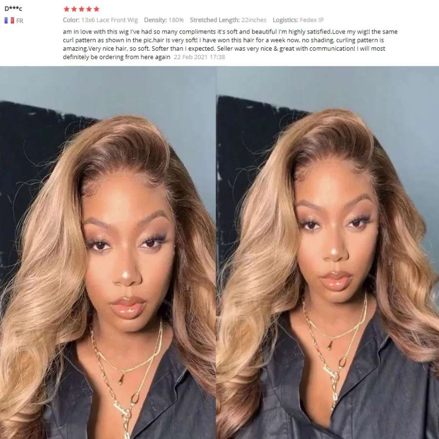 Ombre Honey Blonde 180% Lace Front Human Hair Wigs Body Wave Transparent Lace PrePlucked Baby Hair Bleached Knots Brazilian Remy
Ombre Honey Blonde 180% Lace Front Human Hair Wigs Body Wave Transparent Lace PrePlucked Baby Hair Bleached Knots Brazilian Remy