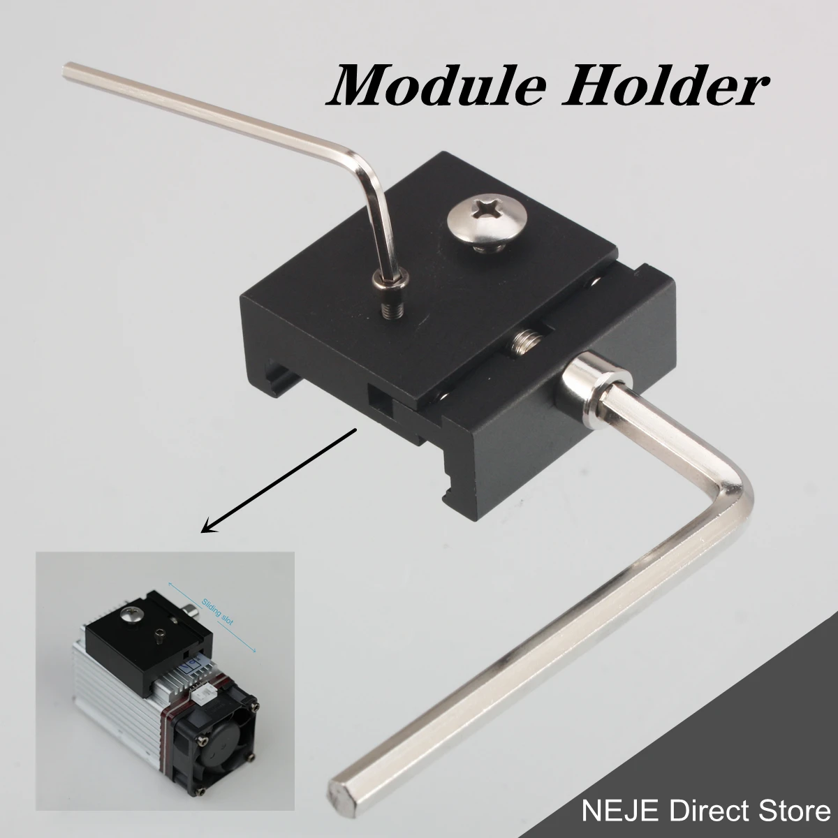 NEJE Laser Module Holder Fast Slide Slot Laser Head Clamps Tool ,for 30W, 20W,10W,7W for NEJE CNC Laser Engraving Machine
NEJE Laser Module Holder Fast Slide Slot Laser Head Clamps Tool ,for 30W, 20W,10W,7W for NEJE CNC Laser Engraving Machine