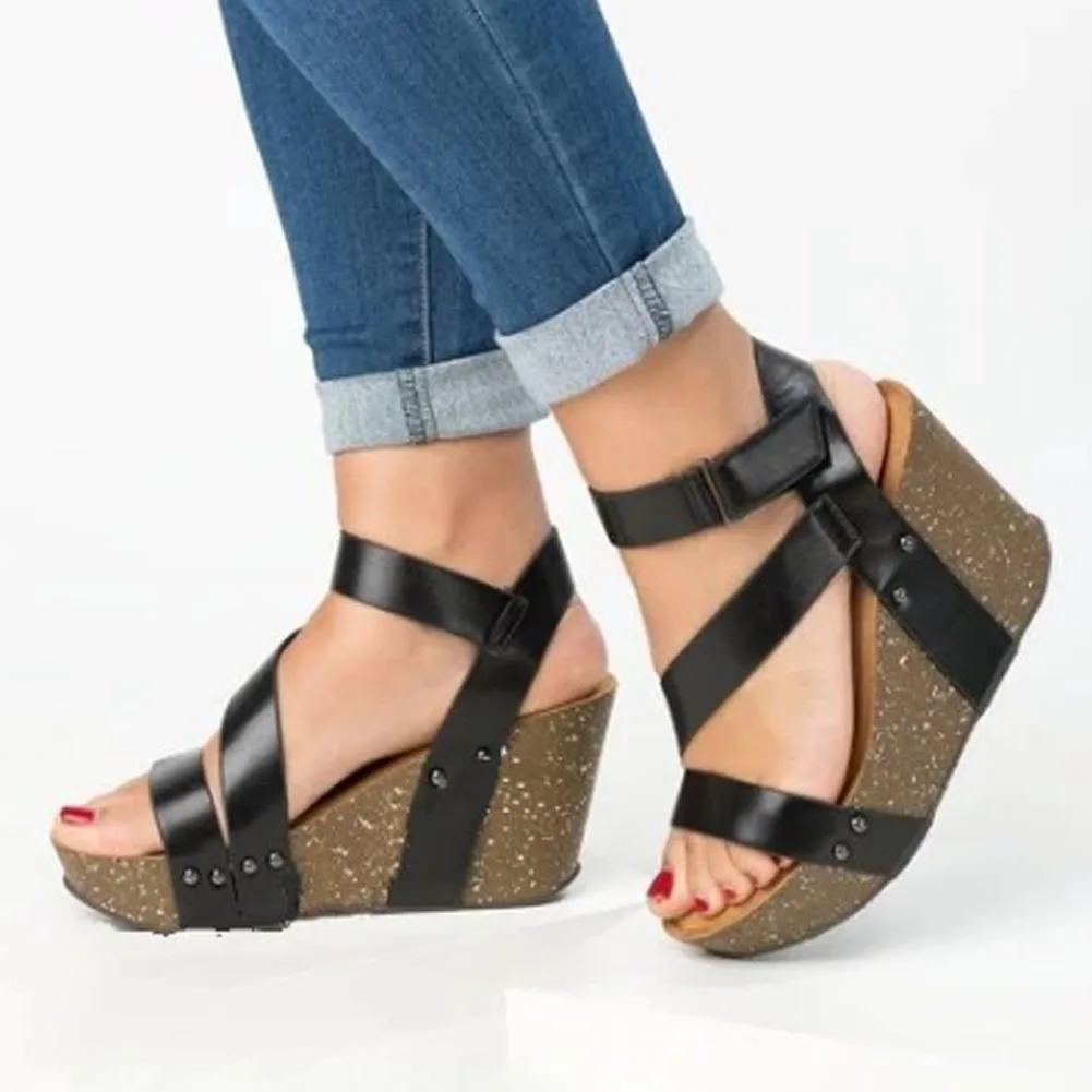DORATASIA Retro Women Buckle Wedges Fashion Leisure Casual Platform Rivet Shoes Hook Loop Sandals Women Open Toe Sandals
DORATASIA Retro Women Buckle Wedges Fashion Leisure Casual Platform Rivet Shoes Hook Loop Sandals Women Open Toe Sandals