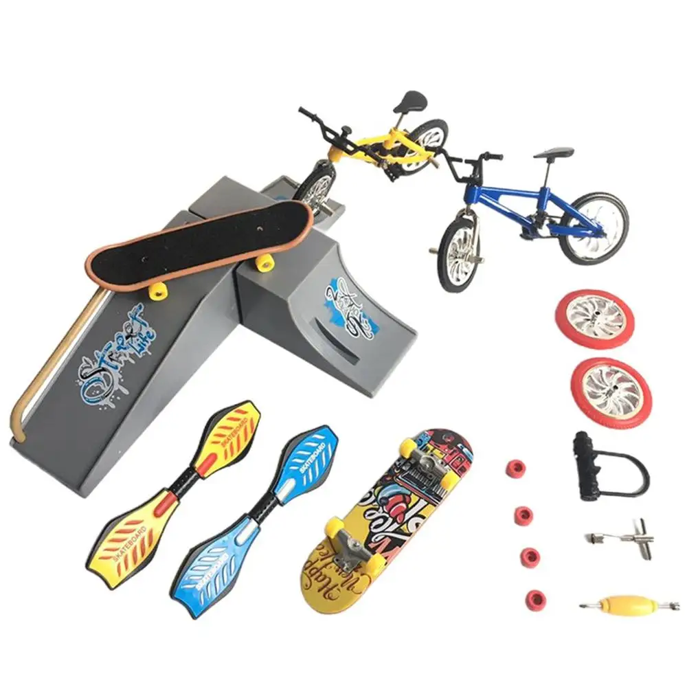 Kids Desktop Alloy Fingerboard Skateboard Bikes Sets Mini Scooter Park Ramp Parts Folding Scooters Children Classic Bmx Toys
Kids Desktop Alloy Fingerboard Skateboard Bikes Sets Mini Scooter Park Ramp Parts Folding Scooters Children Classic Bmx Toys