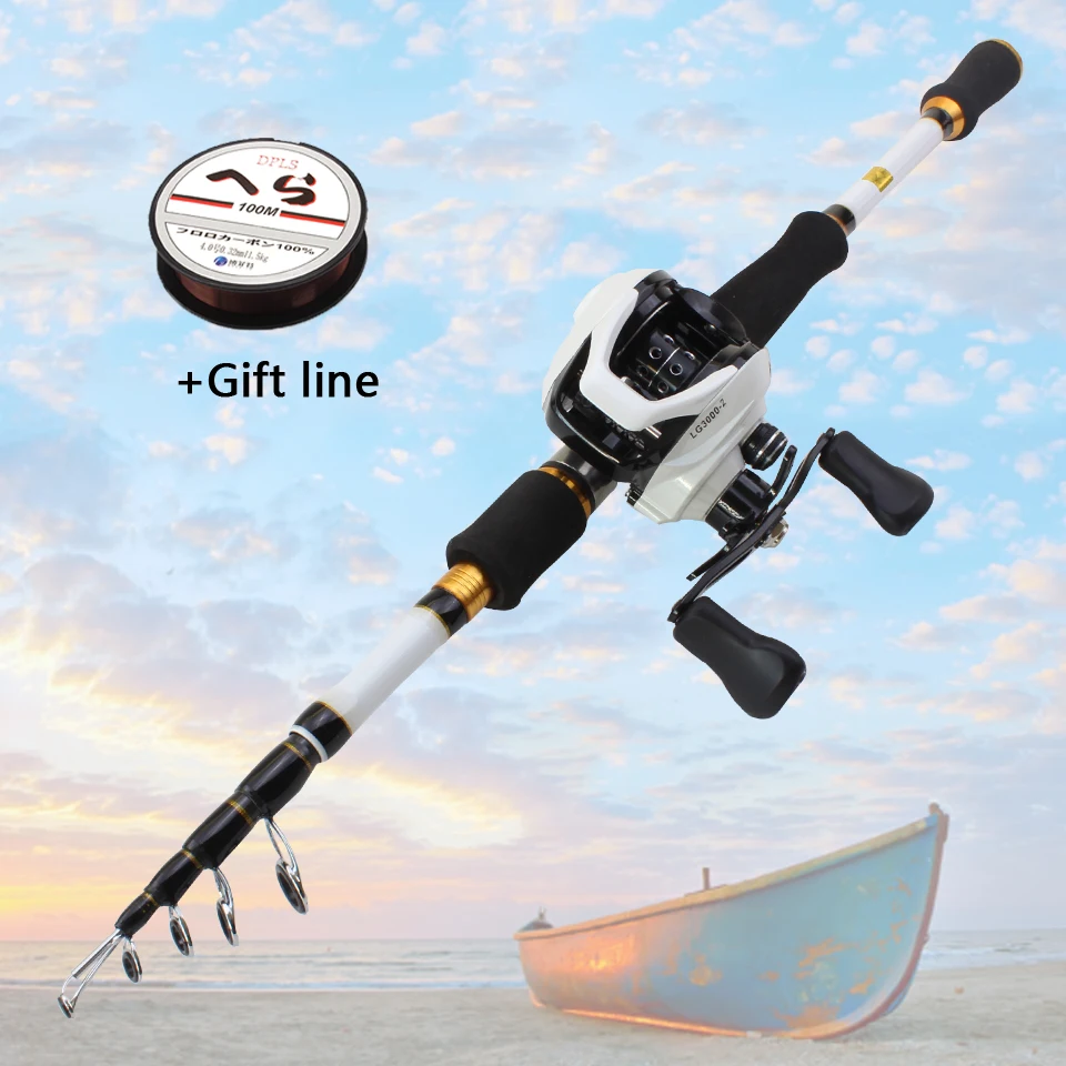 1.8M 2.1M 2.4M 2.7M white Casting Rod and Casting Reel set carbon lure fishing rod Lure Weight 7-28g M power Travel Tackle
1.8M 2.1M 2.4M 2.7M white Casting Rod and Casting Reel set carbon lure fishing rod Lure Weight 7-28g M power Travel Tackle