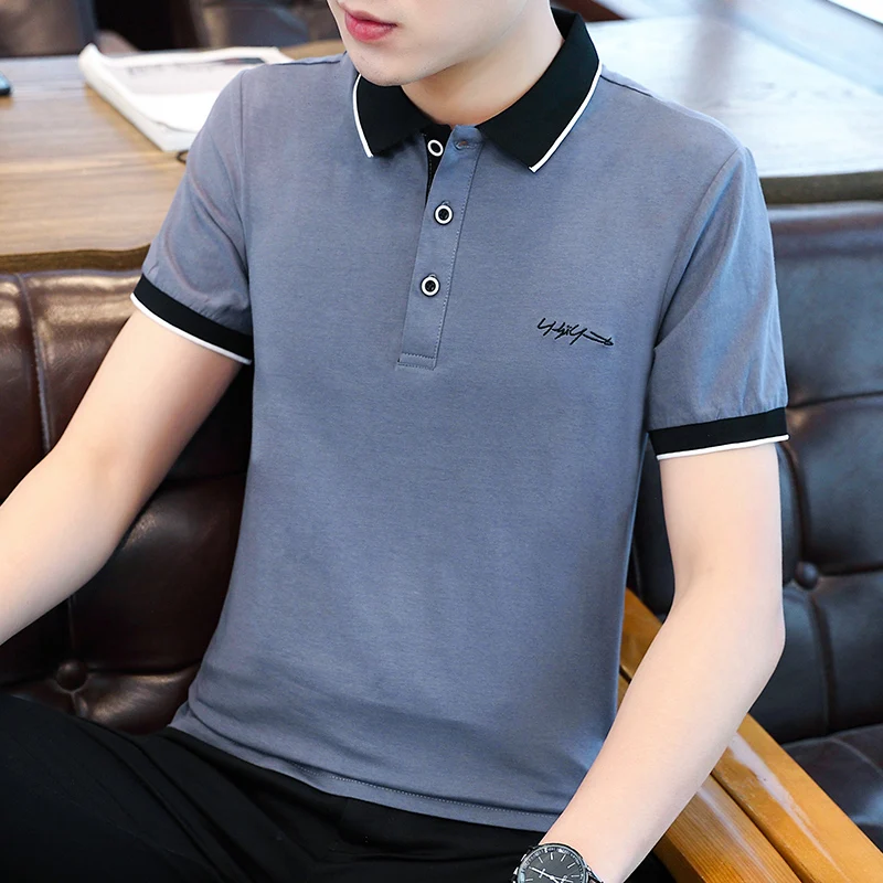 KKSKY Mens Polo Shirts Black Cotton Man's T-shirt 2021 Slim Summer Men's Clothing Mens Polo Shirts with Short Sleeve Embroidery
KKSKY Mens Polo Shirts Black Cotton Man's T-shirt 2021 Slim Summer Men's Clothing Mens Polo Shirts with Short Sleeve Embroidery