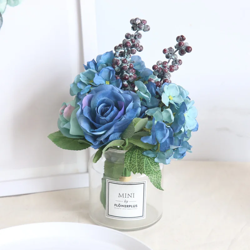 High-grade blue Hydrangea Flowers Artificial Bouquet Bridal Hand Flower Roses Wedding Centerpieces Decor Artificial flowers
High-grade blue Hydrangea Flowers Artificial Bouquet Bridal Hand Flower Roses Wedding Centerpieces Decor Artificial flowers