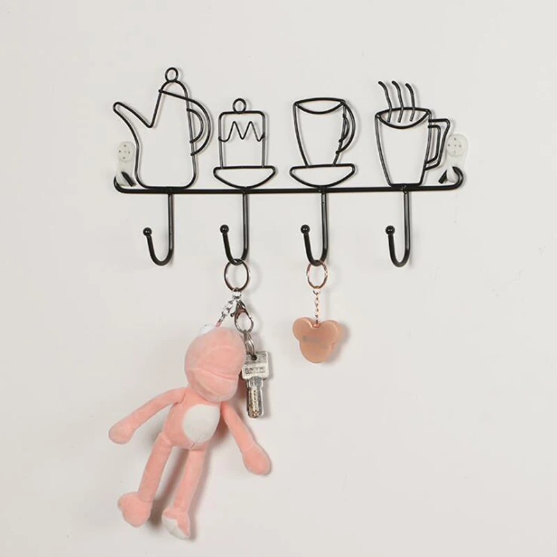 Wall Hooks Hanger Kitchen Black Wrought Iron Wall Hanger Organizer Key Hook Creative Home Decorative Accessories New
Wall Hooks Hanger Kitchen Black Wrought Iron Wall Hanger Organizer Key Hook Creative Home Decorative Accessories New