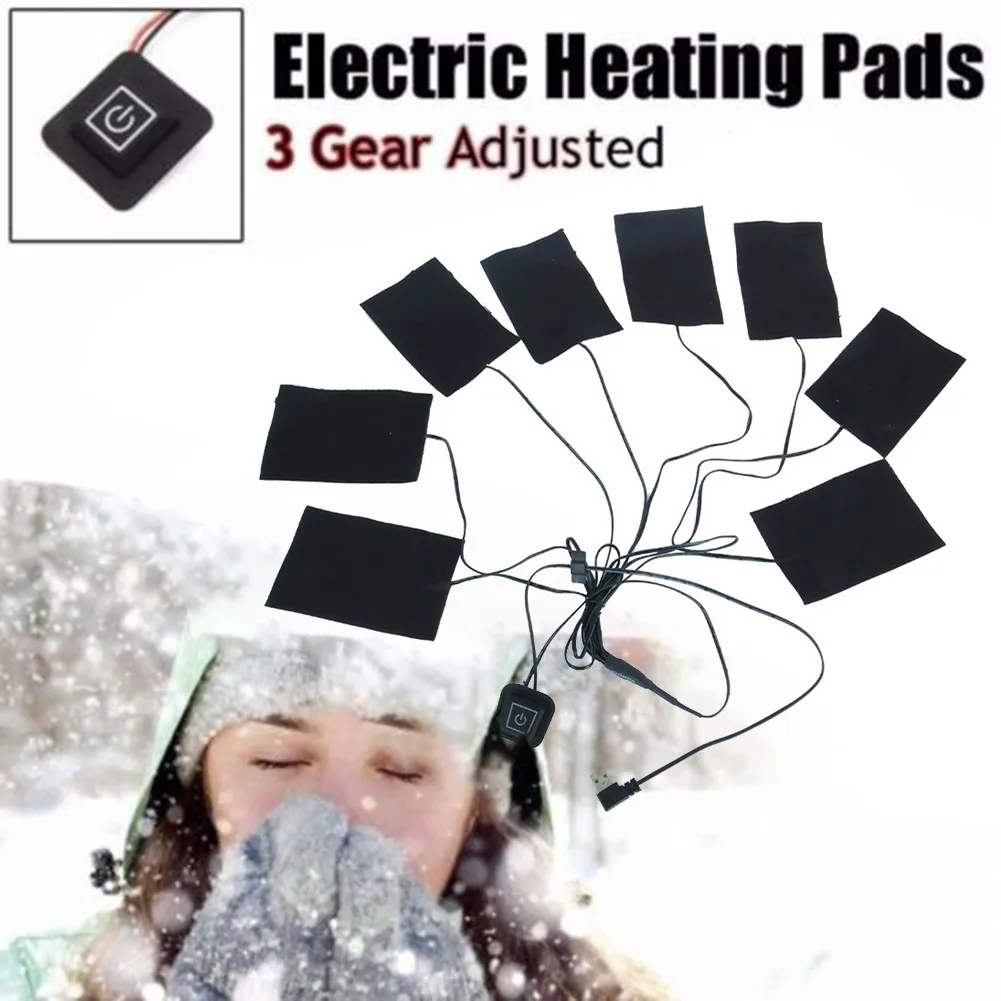 8 In 1 USB Warm Paste Pad Fast-Heating Mat Cloth Electric Heated Body Warmer Pad For Cloth Vest Jacket Shoes Socks Warmer 5V USB
8 In 1 USB Warm Paste Pad Fast-Heating Mat Cloth Electric Heated Body Warmer Pad For Cloth Vest Jacket Shoes Socks Warmer 5V USB