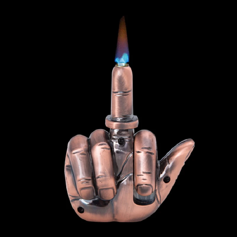 Creative Middle Finger Jet Torch Flint Lighter Metal With Sound Straight Flame Refillable Butane Gas Lighter Gadgets For Men
Creative Middle Finger Jet Torch Flint Lighter Metal With Sound Straight Flame Refillable Butane Gas Lighter Gadgets For Men