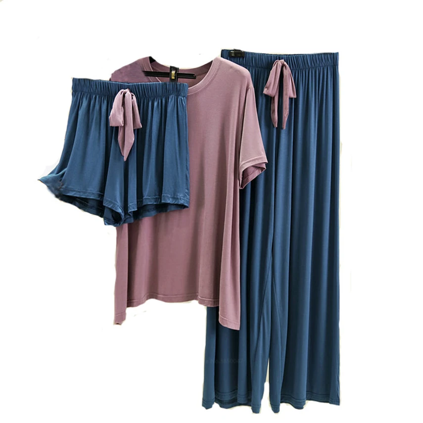 Women Sleeve Tops Shorts Trousers Women New Pajamas Modal Nightwear Pyjama Girl Lingerie Sleepwear Clothes Casual Homewear
Women Sleeve Tops Shorts Trousers Women New Pajamas Modal Nightwear Pyjama Girl Lingerie Sleepwear Clothes Casual Homewear