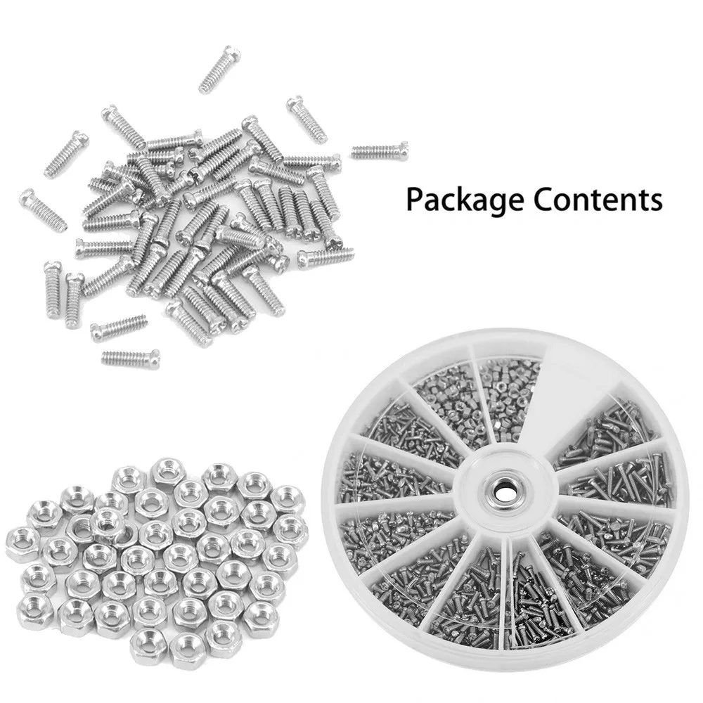 Stainless Steel Screw Nut Sorting Kit Tool 1000 Pcs/set Accessories Bolts