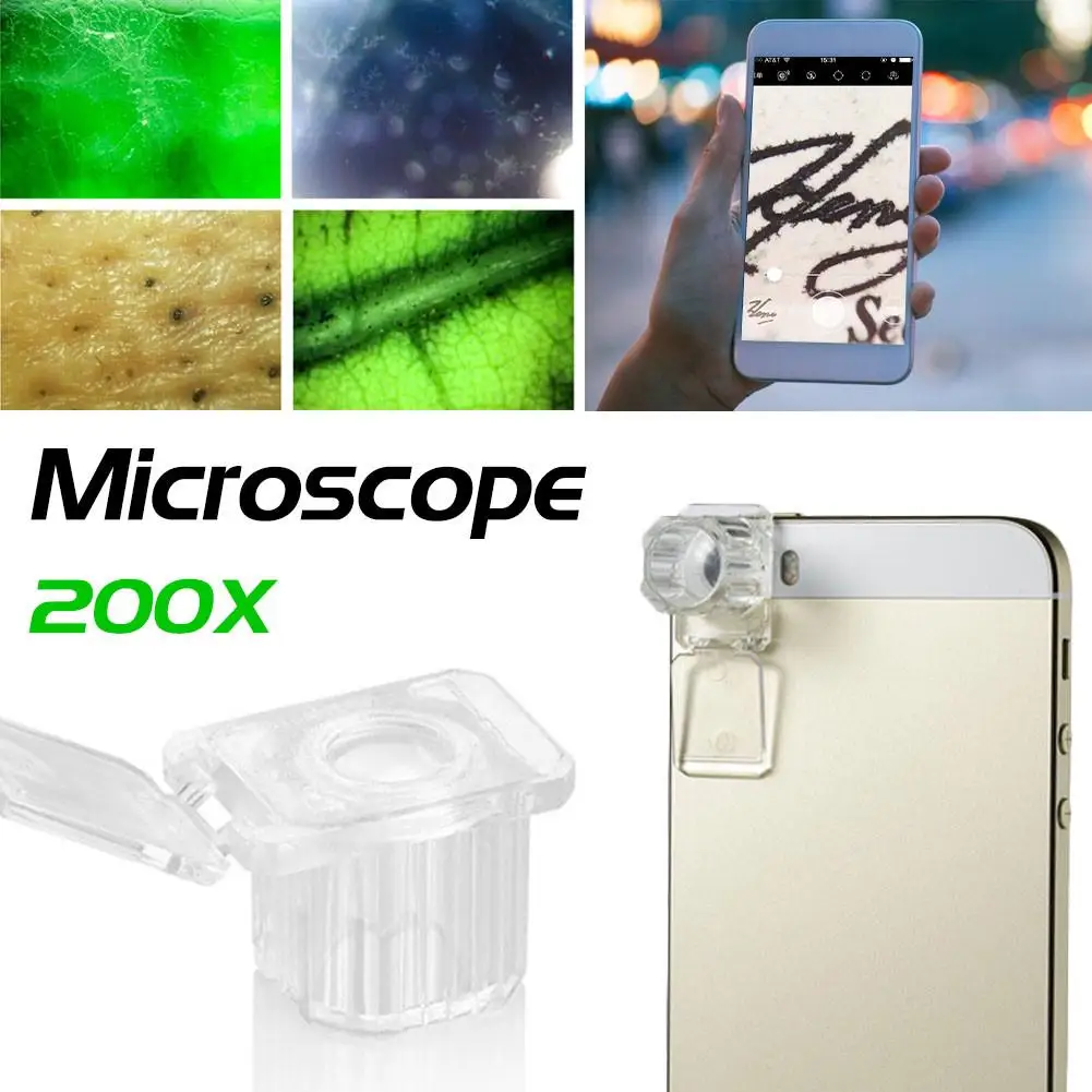 Smartphone Microscope 200X Camera Macro Lens Magnifier Cellphone Microscope For SmartPhones Microscope Portable Clear
Smartphone Microscope 200X Camera Macro Lens Magnifier Cellphone Microscope For SmartPhones Microscope Portable Clear