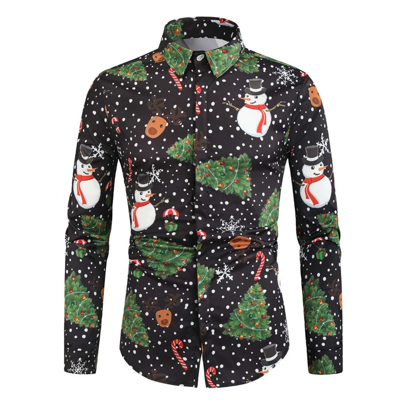 2019 Family Christmas Shirts Men Cartoon Snow Merry Christmas Shirt Long Sleeve Rugular Fitted Mens Shirt Christmas Clothes Men
2019 Family Christmas Shirts Men Cartoon Snow Merry Christmas Shirt Long Sleeve Rugular Fitted Mens Shirt Christmas Clothes Men