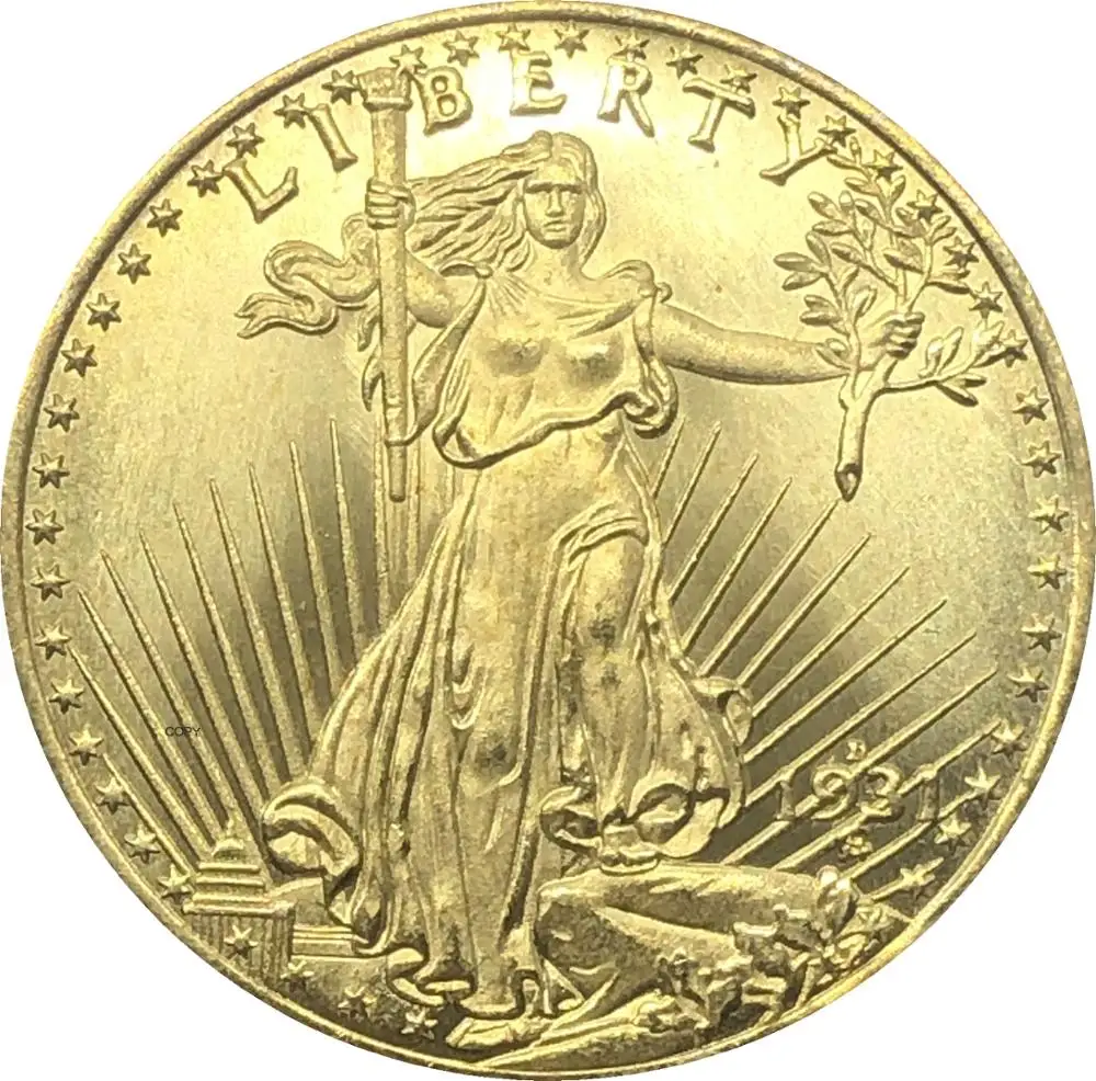 США Liberty 1931 D Twenty 20 долларов Saint Gaudens Double Eagle с девизом в Боге, мы доверяем золотым копировальным монетам
США Liberty 1931 D Twenty 20 долларов Saint Gaudens Double Eagle с девизом в Боге, мы доверяем золотым копировальным монетам