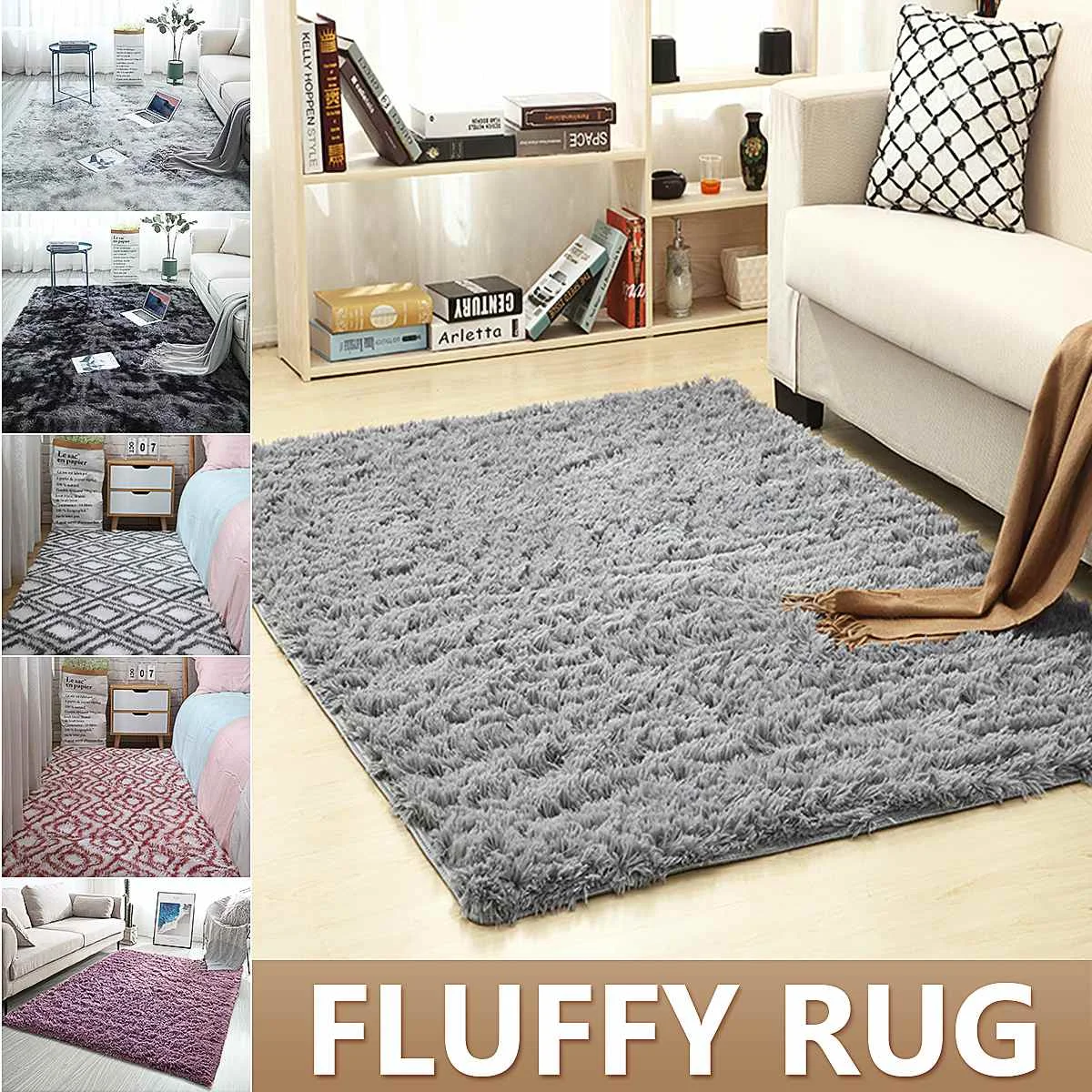 160x230CM Modern Luxury Velvet Shag Area Rug Living Room Decoration Washable Floor Mat Bedroom Carpet Home Living Room Decor
160x230CM Modern Luxury Velvet Shag Area Rug Living Room Decoration Washable Floor Mat Bedroom Carpet Home Living Room Decor