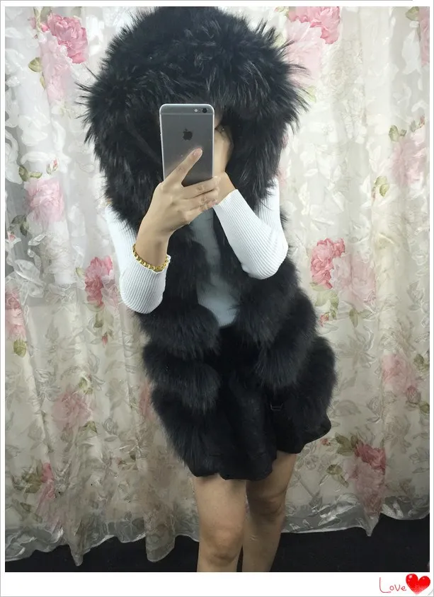 Women's For Real Natural Coat Fur Jacket Hooded Waistcoat Genuine Raccoon Furs Vests Woman
Women's For Real Natural Coat Fur Jacket Hooded Waistcoat Genuine Raccoon Furs Vests Woman