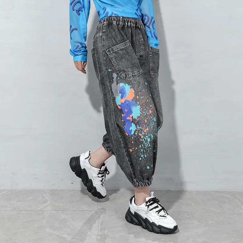 Max LuLu British Design Summer 2021 Women Printed Black Denim Trousers Ladies Casual Loose Harem Pants Girls Punk Style Jeans
Max LuLu British Design Summer 2021 Women Printed Black Denim Trousers Ladies Casual Loose Harem Pants Girls Punk Style Jeans