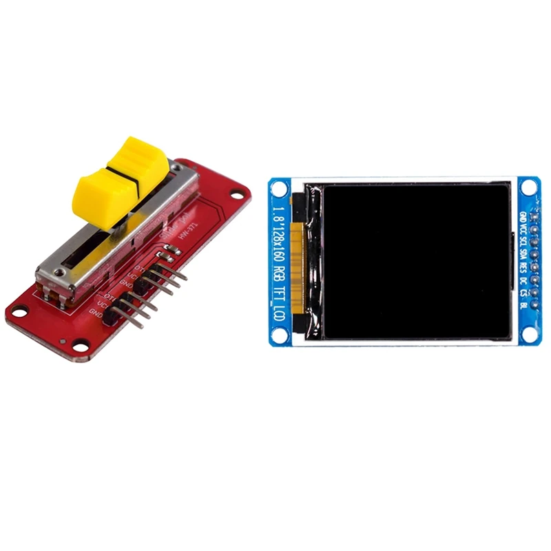 Mini Slide Potentiometer 10KΩ Linear Module With 1.8 Inch LCD Display Module Full Color SPI TFT LCD Display Module
Mini Slide Potentiometer 10KΩ Linear Module With 1.8 Inch LCD Display Module Full Color SPI TFT LCD Display Module