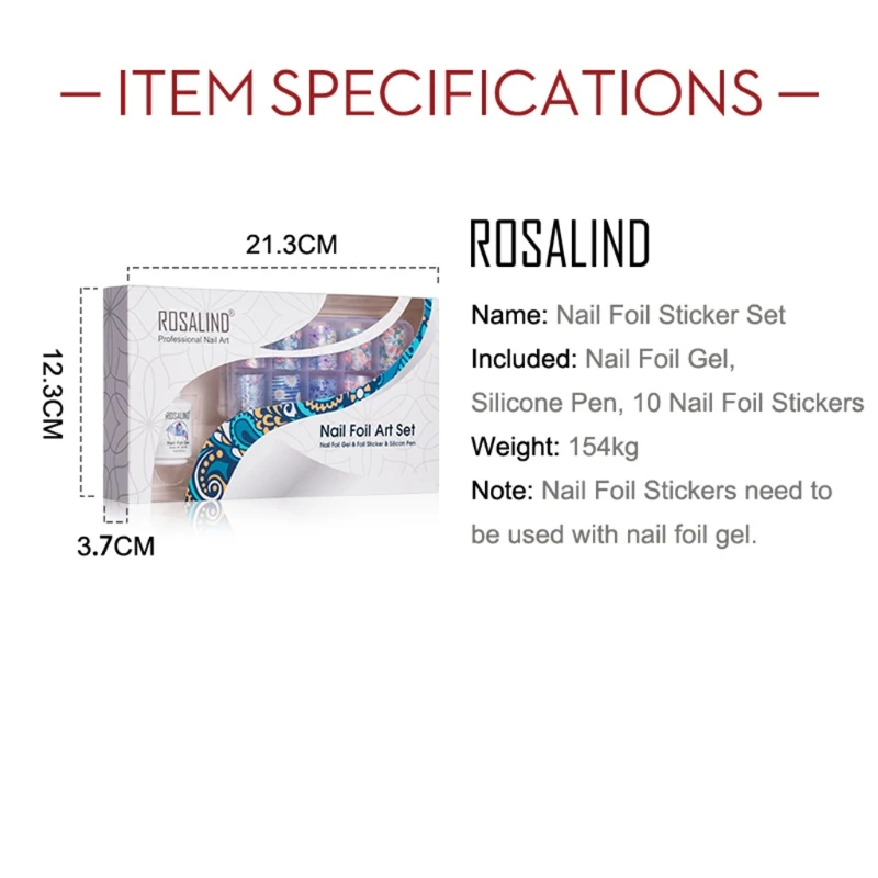 1 Set Nail Foil Full Wrap Nails Art Polish Transfer DIY Nail Art Manicure Manicure Decoration
1 Set Nail Foil Full Wrap Nails Art Polish Transfer DIY Nail Art Manicure Manicure Decoration