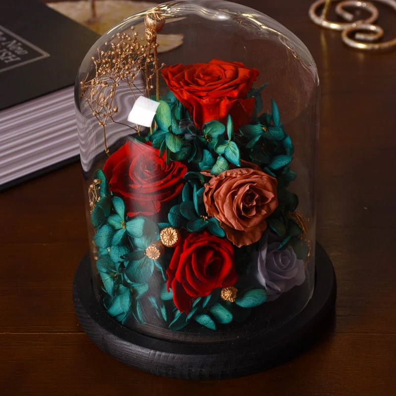 Romantic Red Rose Eternal Flowers Lovely Glass Cover Artificial Flowers Home Decoration Valentine's Day GIft Dried Flowers
Romantic Red Rose Eternal Flowers Lovely Glass Cover Artificial Flowers Home Decoration Valentine's Day GIft Dried Flowers