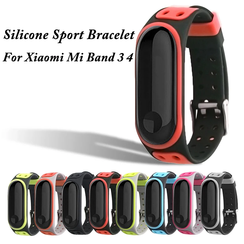 Модный Двойной Цветной силиконовый сменный ремешок для часов для Xiao mi Watch mi Band 3 4 с двойной пряжкой дышащий спортивный ремешок
Модный Двойной Цветной силиконовый сменный ремешок для часов для Xiao mi Watch mi Band 3 4 с двойной пряжкой дышащий спортивный ремешок