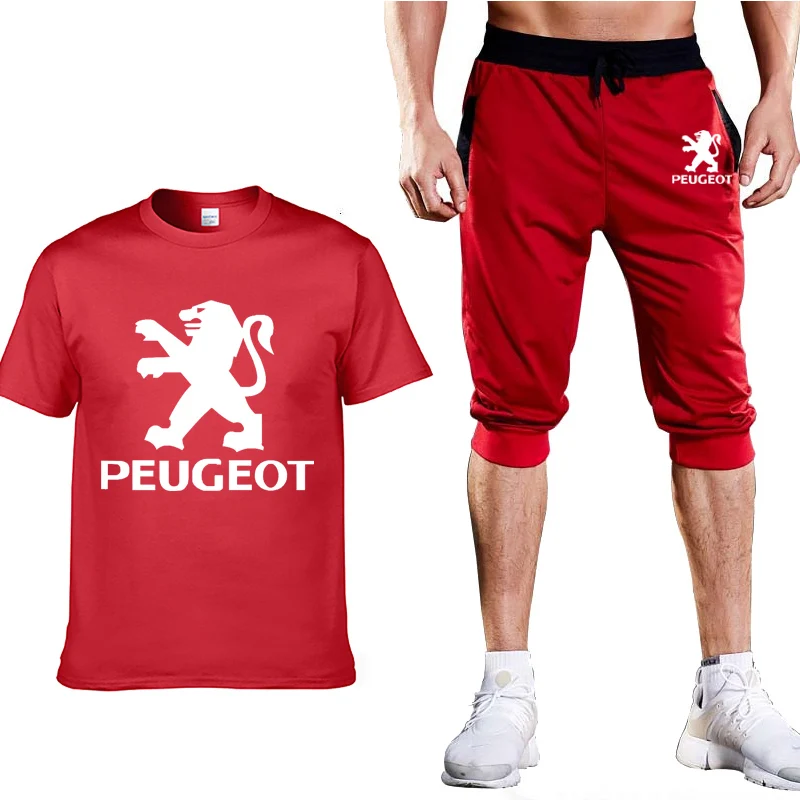 Men's T-Shirts Peugeot Car Logo Printing Summer Men's short sleeve High quality Cotton casual Men's T-shirt+shorts suit 2pcs
Men's T-Shirts Peugeot Car Logo Printing Summer Men's short sleeve High quality Cotton casual Men's T-shirt+shorts suit 2pcs
