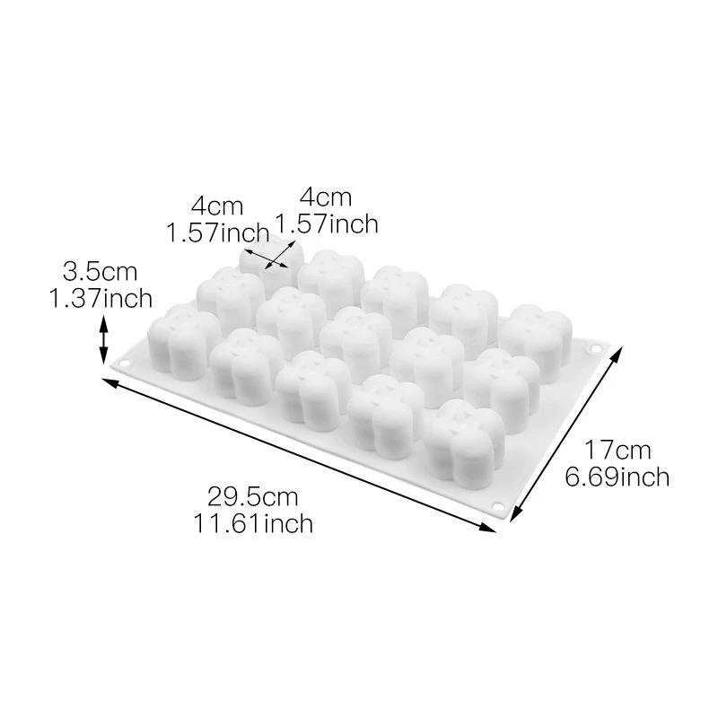 15 Cavities 3D Cube Square Bubble Silicone Candle Mould DIY Non-stick Kitchen Dessert Cake Tray Oven Safe Cake Molds
15 Cavities 3D Cube Square Bubble Silicone Candle Mould DIY Non-stick Kitchen Dessert Cake Tray Oven Safe Cake Molds