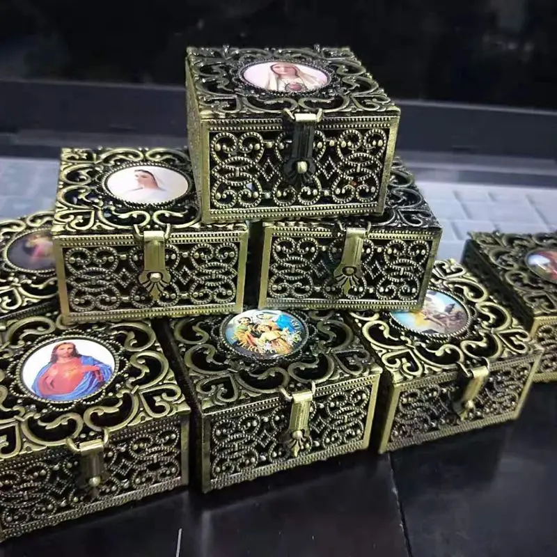 Rosary Beads Box Necklace Metal Christian Catholic Religious Jewelry Case Storage Organizer Gift
Rosary Beads Box Necklace Metal Christian Catholic Religious Jewelry Case Storage Organizer Gift