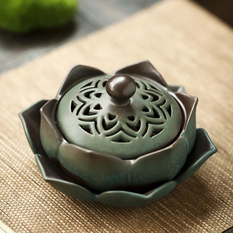 Lotus Ceramic Incense Burner Vintage Chinese Sandalwood Smoke Fountain Zen Incense Burner Church Bruleur Encens Home Decoration
Lotus Ceramic Incense Burner Vintage Chinese Sandalwood Smoke Fountain Zen Incense Burner Church Bruleur Encens Home Decoration