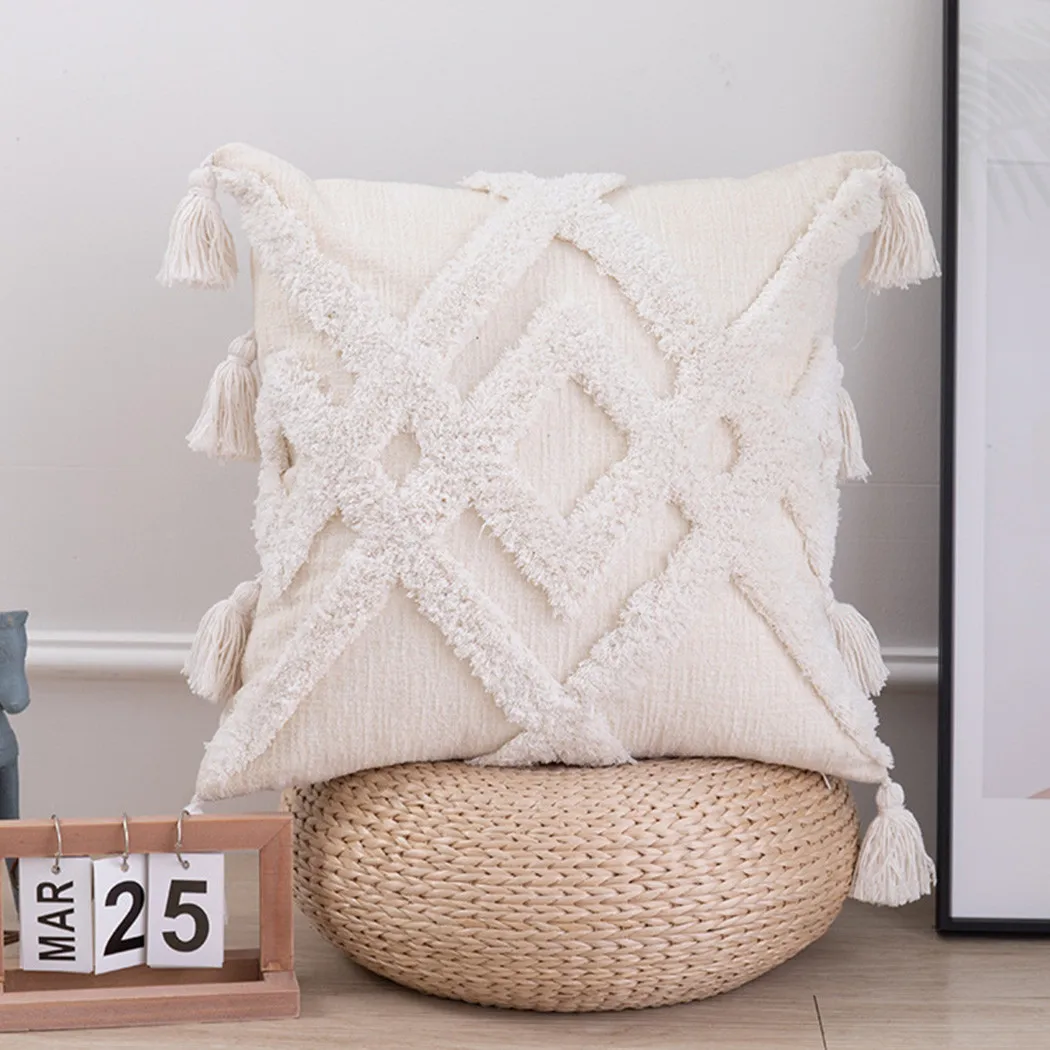 Boho Tassel Pillow Case Square Soft Pillowcase Fine Workmanship Sofa Throw Velvet 45*45cm Size Cushion Cover
Boho Tassel Pillow Case Square Soft Pillowcase Fine Workmanship Sofa Throw Velvet 45*45cm Size Cushion Cover
