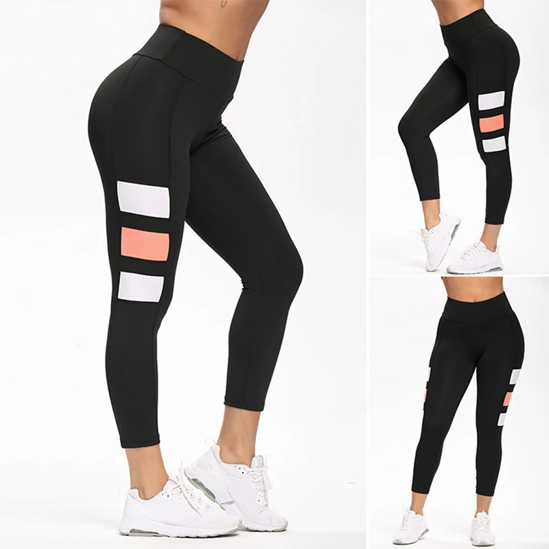 Women's Slim Moisture Wicking Stitching Yoga Pants Leggings Cropped Pants Black
Women's Slim Moisture Wicking Stitching Yoga Pants Leggings Cropped Pants Black