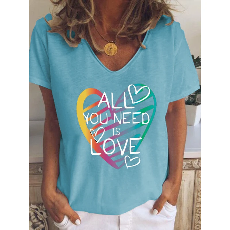 New Summer TShirts Top For Women Girl Short Sleeve Love Printing Tops Lady Graphic Clothing Ladies Female Tee Shirts Size S-3Xl
New Summer TShirts Top For Women Girl Short Sleeve Love Printing Tops Lady Graphic Clothing Ladies Female Tee Shirts Size S-3Xl
