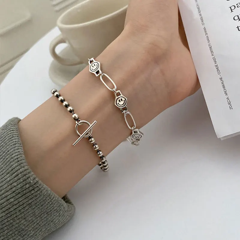 New Arrival 30% Silver Plated Fashion Smile Face Beads Chains Female Charm Bracelet Wholesale Jewelry For Women Cheap
New Arrival 30% Silver Plated Fashion Smile Face Beads Chains Female Charm Bracelet Wholesale Jewelry For Women Cheap