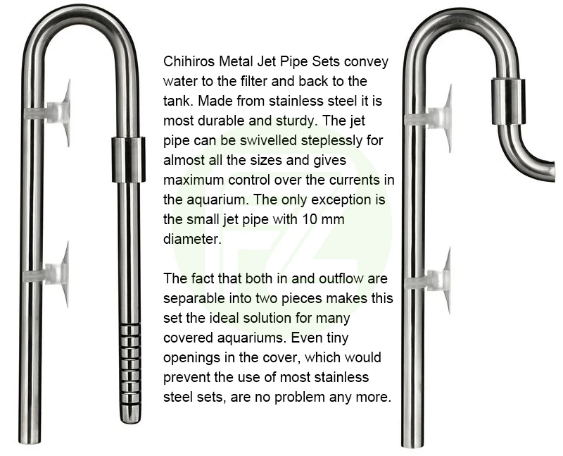 Chihiros Metal Jet Pipe Set Aquarium Stainless Steel In&Outflow for Filter System
Chihiros Metal Jet Pipe Set Aquarium Stainless Steel In&Outflow for Filter System
