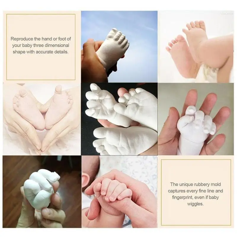 3D Plaster Molding Clone Powder Kids Handprints Footprints Baby Hand Foot Save Modeling Clay Mini Kit DIY Baby Hand Foot Casting
3D Plaster Molding Clone Powder Kids Handprints Footprints Baby Hand Foot Save Modeling Clay Mini Kit DIY Baby Hand Foot Casting