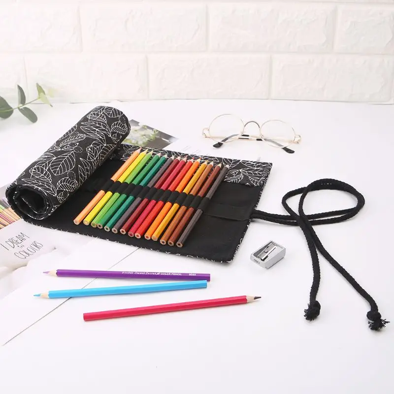 Canvas School Pencil Case 12/24/36/48/72 Holes Roll Pencilcase Large Cute Leaf Print Girls Boys Pencil Bag School Stationery
Canvas School Pencil Case 12/24/36/48/72 Holes Roll Pencilcase Large Cute Leaf Print Girls Boys Pencil Bag School Stationery