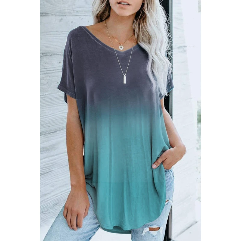 Women T-shirts Casual Tops Tees Summer Female Gradient Printing Loose Short Sleeve Top for Women Clothing
Women T-shirts Casual Tops Tees Summer Female Gradient Printing Loose Short Sleeve Top for Women Clothing