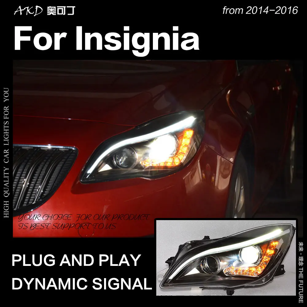 AKD автомобильный Стайлинг для Opel Insignia фары 2014-2017 светодиодная фара светодиодный L