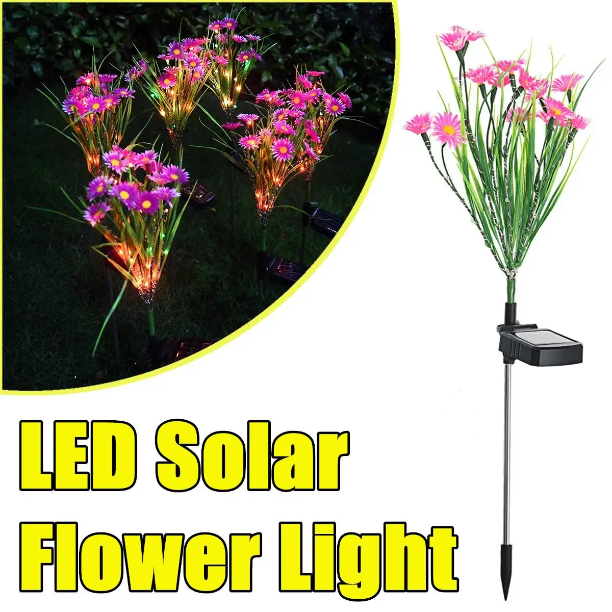 Flower Solar Light Colorful LED Decorative Outdoor Lawn Lamp Home Garden IP65 Waterproof Fake Flower Night Light Landscape
Flower Solar Light Colorful LED Decorative Outdoor Lawn Lamp Home Garden IP65 Waterproof Fake Flower Night Light Landscape