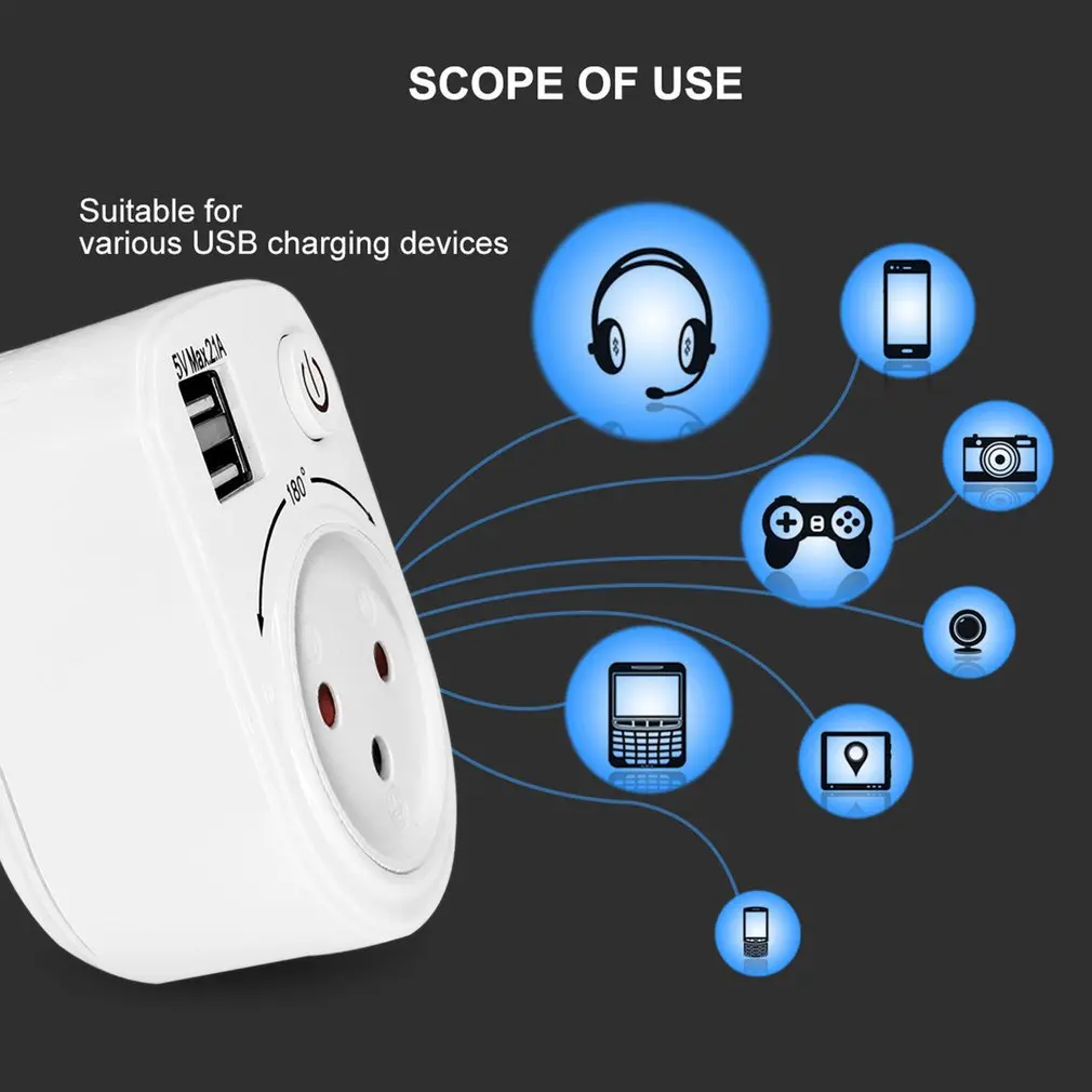 5V 2.1A EU Plug Electric Dual USB Wall Socket Charger Adapter Intelligent Charging Power Switch Outlet for Mobile Phones Smart
5V 2.1A EU Plug Electric Dual USB Wall Socket Charger Adapter Intelligent Charging Power Switch Outlet for Mobile Phones Smart
