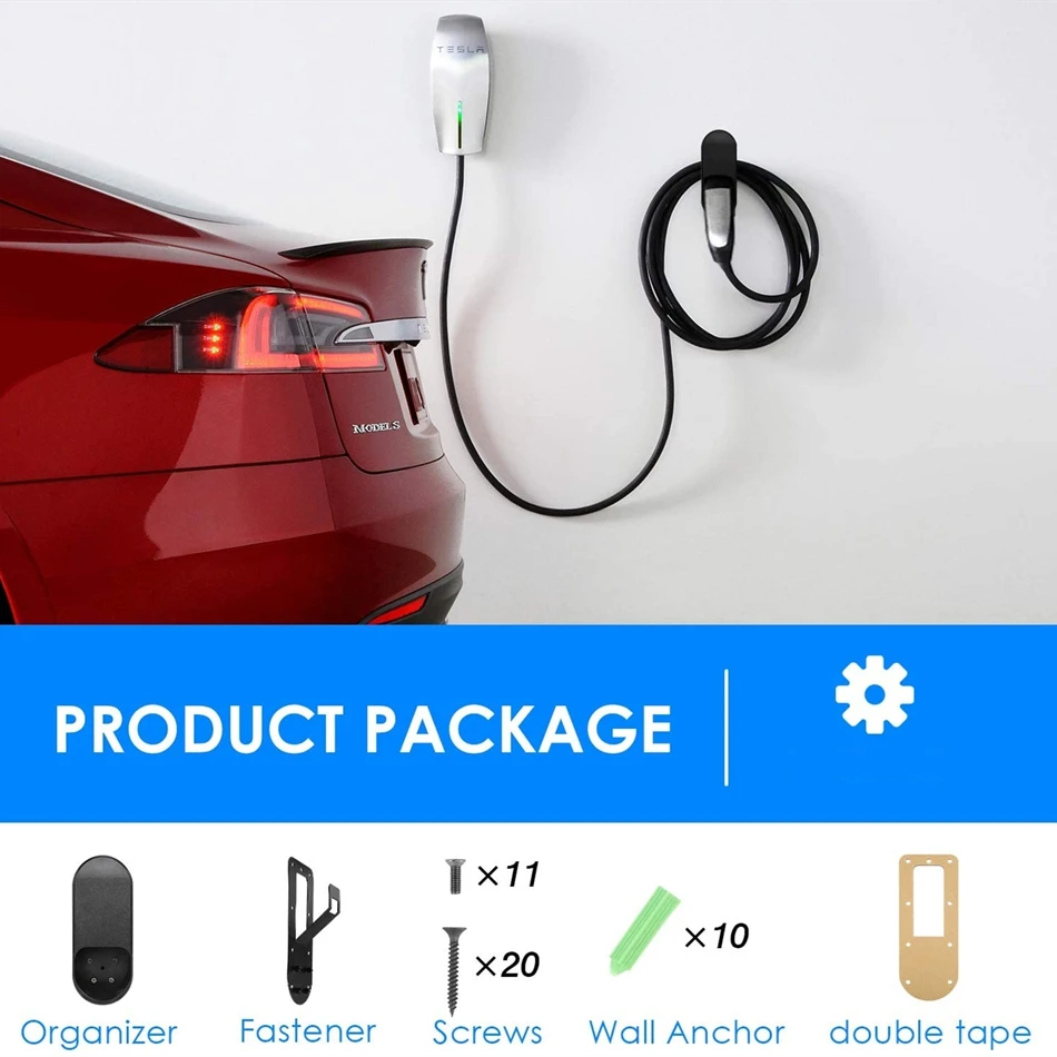 BENOO 1Pack Charging Cable Holder Organizer Wall Mount Fit for Tesla Model S/3/X Model Y No Drilling Required Upgrade Protector
BENOO 1Pack Charging Cable Holder Organizer Wall Mount Fit for Tesla Model S/3/X Model Y No Drilling Required Upgrade Protector