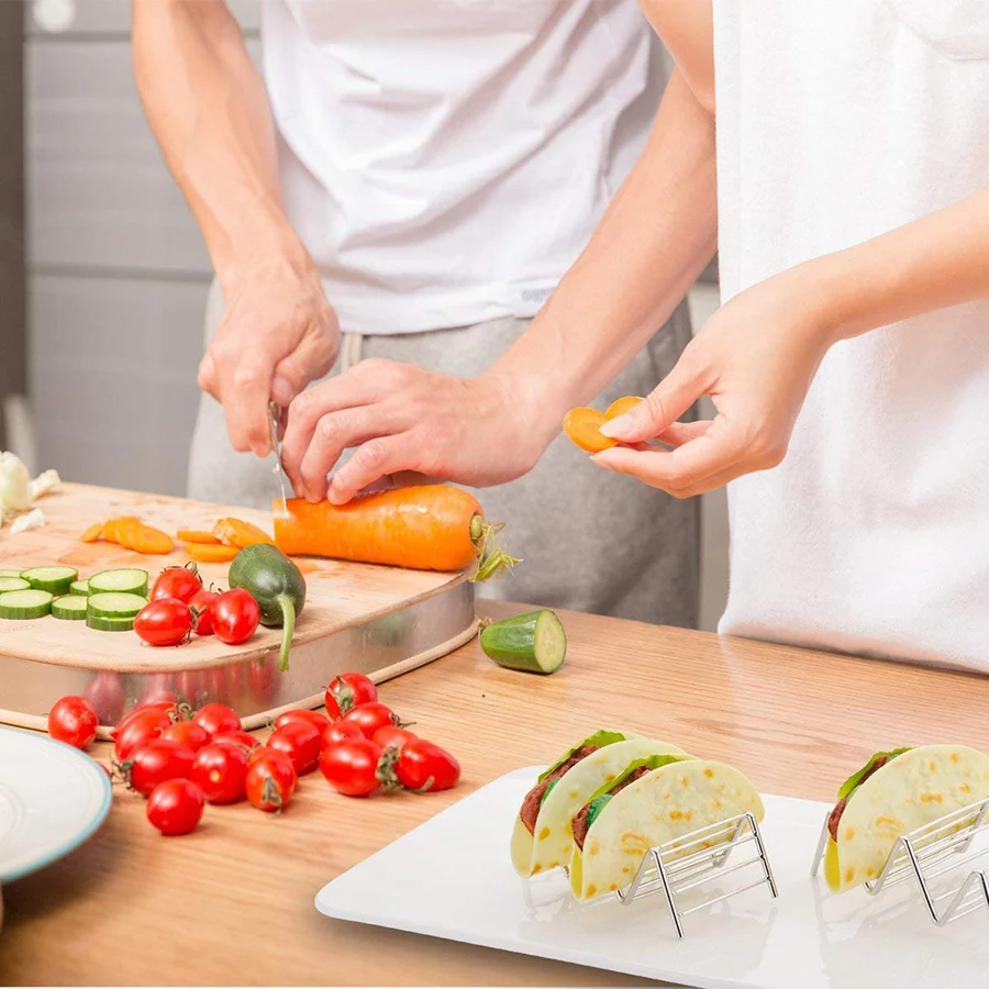 Taco Holder, Stainless Steel Taco Stand, Style Oven Safe for Baking (Holds 2 or 3 Tacos)
Taco Holder, Stainless Steel Taco Stand, Style Oven Safe for Baking (Holds 2 or 3 Tacos)