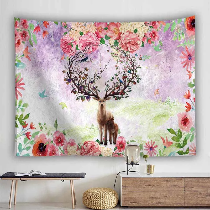 Fantasy Flower Elk Tapestry Wall Hanging Art Decor Hippie Hippy Wall Tapestry Blanket Wall Cloth Tapestries Psychedelic Tapestry
Fantasy Flower Elk Tapestry Wall Hanging Art Decor Hippie Hippy Wall Tapestry Blanket Wall Cloth Tapestries Psychedelic Tapestry