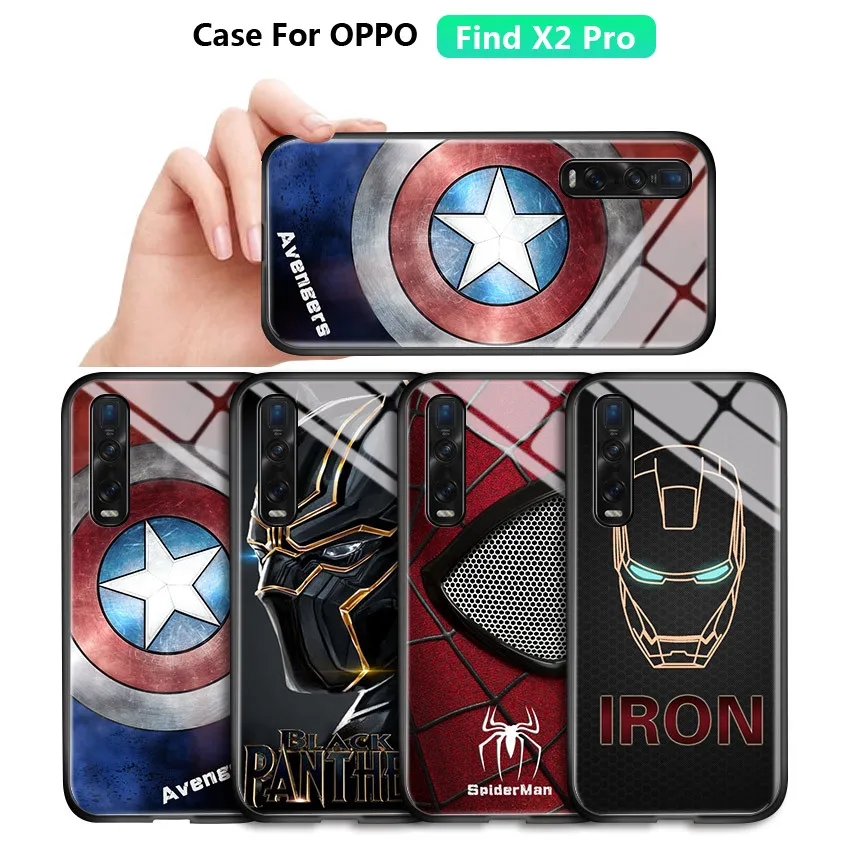 Для OPPO Find X2 Pro Marvel мстители супергерой чехол Капитан Америка Железный человек