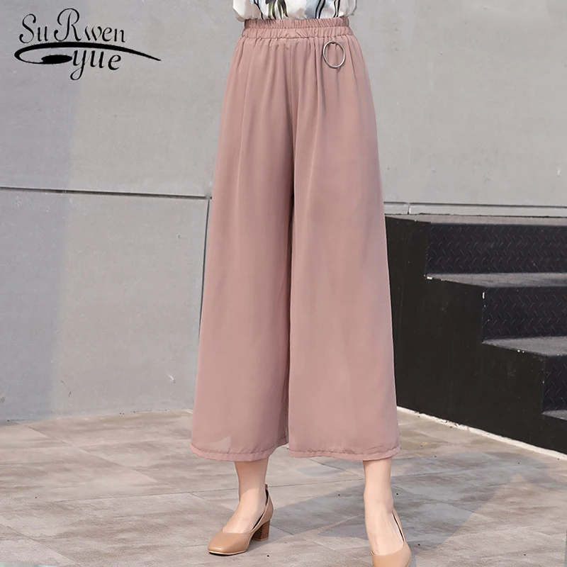Casual Women Pants 2021 Summer Pants Women Wide Leg Pants Female Loose Fashion Chiffon Thin High Waist Solid Chic Pants 0776
Casual Women Pants 2021 Summer Pants Women Wide Leg Pants Female Loose Fashion Chiffon Thin High Waist Solid Chic Pants 0776