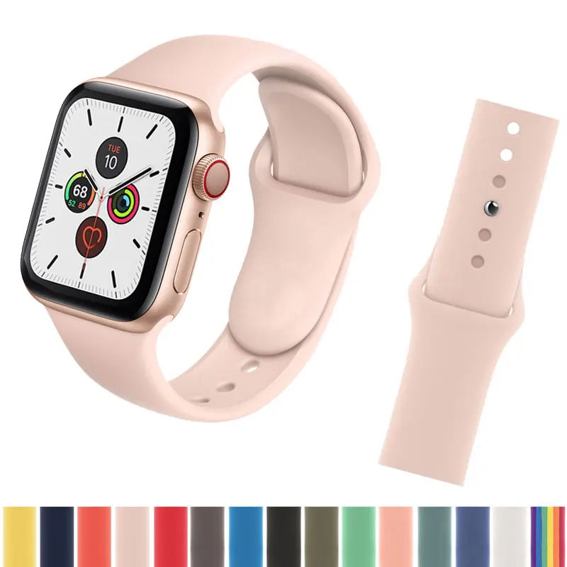 Bracelet For Apple watch band 40mm 38mm 42mm 42 mm Series SE 5 4 3 Smartwatch Silicone Sport Belt Watchband correa iwatch 6 44mm
Bracelet For Apple watch band 40mm 38mm 42mm 42 mm Series SE 5 4 3 Smartwatch Silicone Sport Belt Watchband correa iwatch 6 44mm