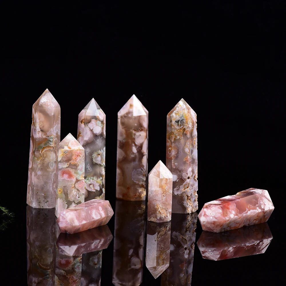 Natural Cherry Aagate Column Crystal Quartz Crystal Stone Point Healing Hexagonal Wand Treatment Stone Prism Ornament Room Decor
Natural Cherry Aagate Column Crystal Quartz Crystal Stone Point Healing Hexagonal Wand Treatment Stone Prism Ornament Room Decor
